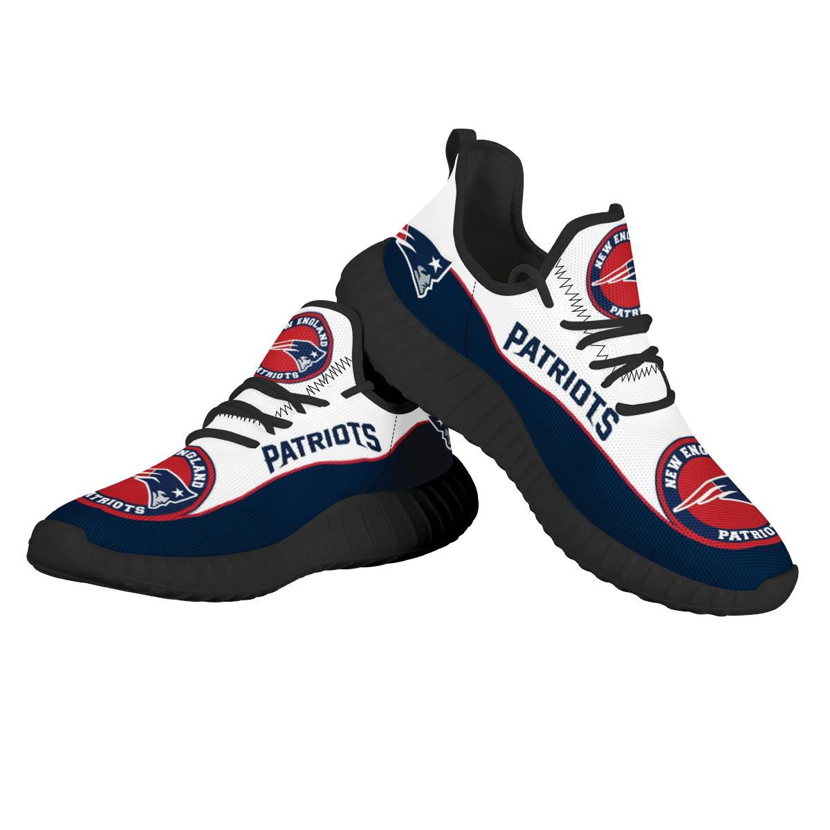 Men's NFL New England Patriots Mesh Knit Sneakers/Shoes 008